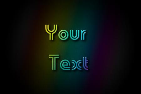 Make rainbow shine text effects