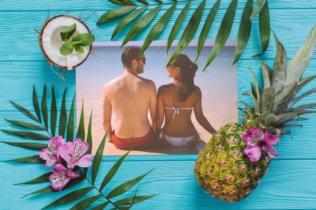 Tropical summer photo frame