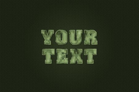 Army Camouflage Fabric Text Effect