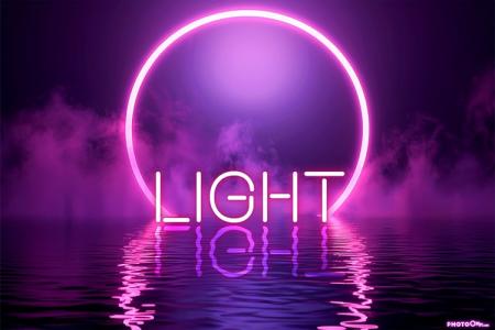 Create online reflected neon light text effect