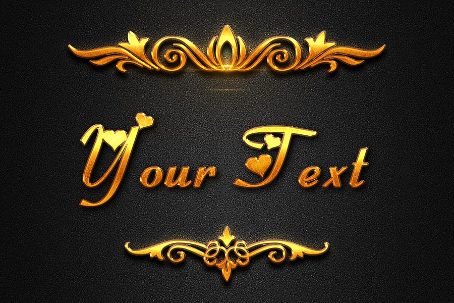 Create wallpaper, banner with modern metal text