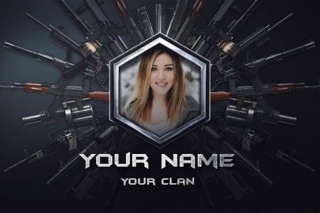 Create FPS game banner with your photo