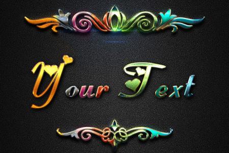 Create wallpaper, banner with modern metal text