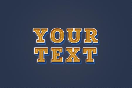 Customize vintage text style