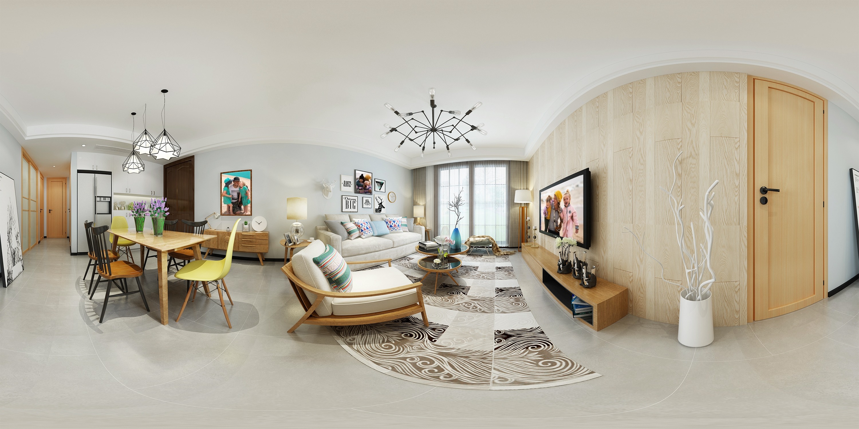 360 Degree Living Room Panorama Effect Online